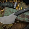 Cory Vallotton Prototype Dreadnaught Fixed Blade Knife Carbon Fiber 4.5" Blasted -Best Knifes Shop Custom Fixed Blade w Custom Sheath 57875.1682366081