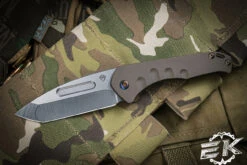 Medford Praetorian Slim Folding Knife Bronze Titanium 3.3" Tanto Tumbled