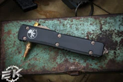 Microtech Ultratech Spartan OTF Knife Black 3.4" Bronze Apocalyptic Spartan 223-13AP (Preowned) -Best Knifes Shop EK 12 2 69576.1688492692