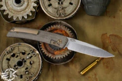 Best Knifes Shop -Best Knifes Shop F22 Oeser Kickstop Option 3 Bronze Green Micarta 65746.1668777938