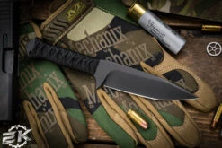 Blackside Customs Fedele X Tsuka Wrap Starlingear Menuki 4.5" PVD Blade -Best Knifes Shop FX Bastinelli Wrapped Starlinger Monuki 4 41023.1677606988