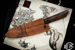 Farias Knives Custom Chef Cutlery Knife Hawaiian Koa Handle 8" Damascus 9 Farias Knives Custom Chef Cutlery Knife Hawaiian Koa Handle 8" Damascus -Best Knifes Shop Farias Large Kitchen Knife Damascus 3 26321.1672522200