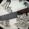 Farias Knives Custom Chef Cutlery Knife Hawaiian Koa Handle 8" Damascus -Best Knifes Shop Farias Large Kitchen Knife Damascus 73208.1672522202