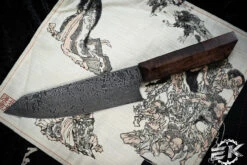 Farias Knives Custom Chef Cutlery Knife Hawaiian Koa Handle 8" Damascus