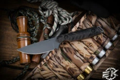 Toor Knives Field 3.0 Fixed Blade Knife Ebony/Copper 3.6" Battleship Grey Drop Point