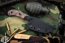 Stroup Knives GP1 Fixed Blade Knife FDE G10 4" Acid Wash Drop Point -Best Knifes Shop GP1 FDE G10 2 95807.1677625117