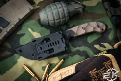 Stroup Knives GP1 Fixed Blade Knife FDE G10 4" Acid Wash Drop Point -Best Knifes Shop GP1 FDE G10 4 79538.1677625118