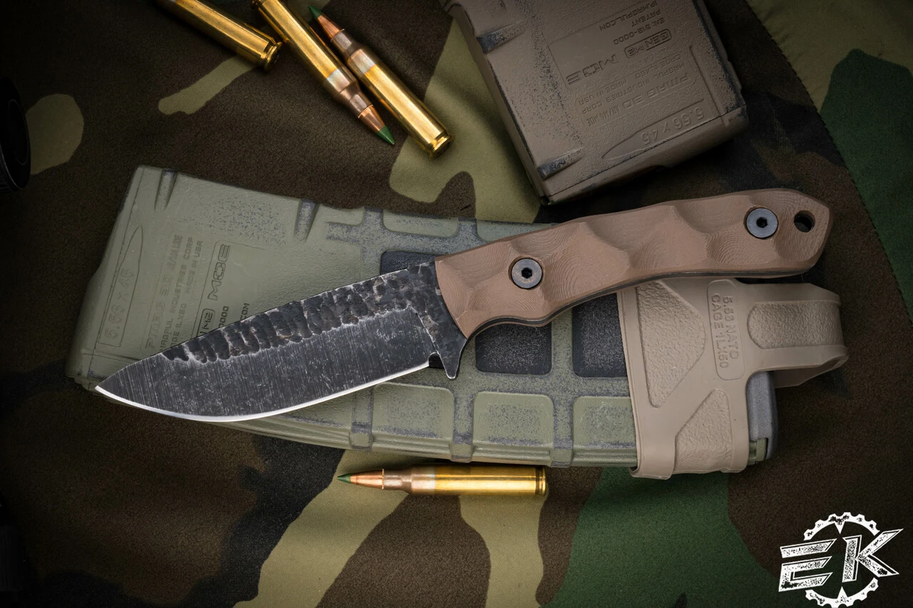 Stroup Knives GP2 Fixed Blade Knife FDE G10 3.5" Acid Wash Drop Point 4 Stroup Knives GP2 Fixed Blade Knife FDE G10 3.5" Acid Wash Drop Point - Image 2
