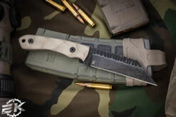 Stroup Knives GP3 Fixed Blade Knife Tan G10 4.25" Acid Wash Wharncliffe -Best Knifes Shop GP3 BLACK G10 3 74955.1678088373