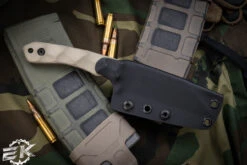 Stroup Knives GP3 Fixed Blade Knife Tan G10 4.25" Acid Wash Wharncliffe -Best Knifes Shop GP3 BLACK G10 4 83751.1678088376