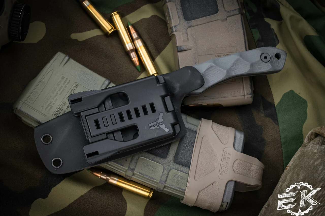 Stroup Knives GP3 Fixed Blade Knife Gray G10 4.25" Acid Wash Wharncliffe 4 Stroup Knives GP3 Fixed Blade Knife Gray G10 4.25" Acid Wash Wharncliffe - Image 2