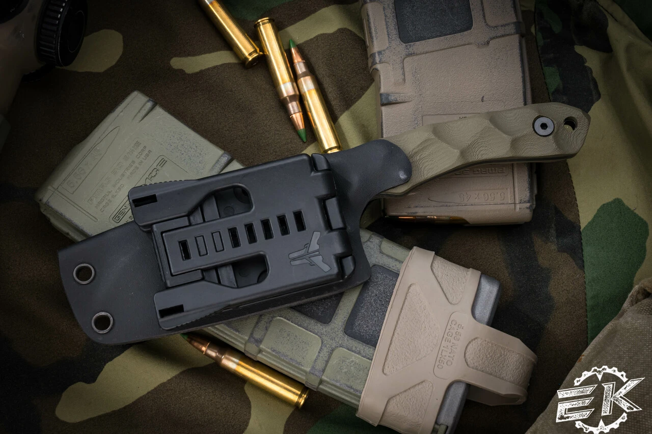 Stroup Knives GP3 Fixed Blade Knife OD Green G10 4.25" Acid Wash Wharncliffe 4 Stroup Knives GP3 Fixed Blade Knife OD Green G10 4.25" Acid Wash Wharncliffe - Image 2