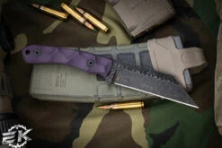 Stroup Knives GP3 Fixed Blade Knife Purple G10 4.25" Acid Wash Wharncliffe 8 Stroup Knives GP3 Fixed Blade Knife Purple G10 4.25" Acid Wash Wharncliffe -Best Knifes Shop GP3 PURPLE G10 3 85395.1678088543