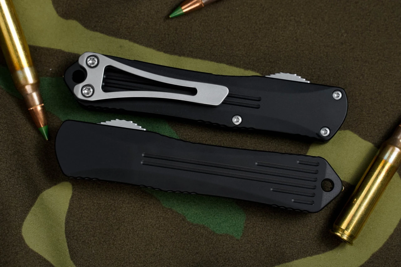 Heretic Knives Manticore S OTF Automatic Knife 2.6" Bowie Stonewash H022B-2A 6 Heretic Knives Manticore S OTF Automatic Knife 2.6" Bowie Stonewash H022B-2A - Image 4