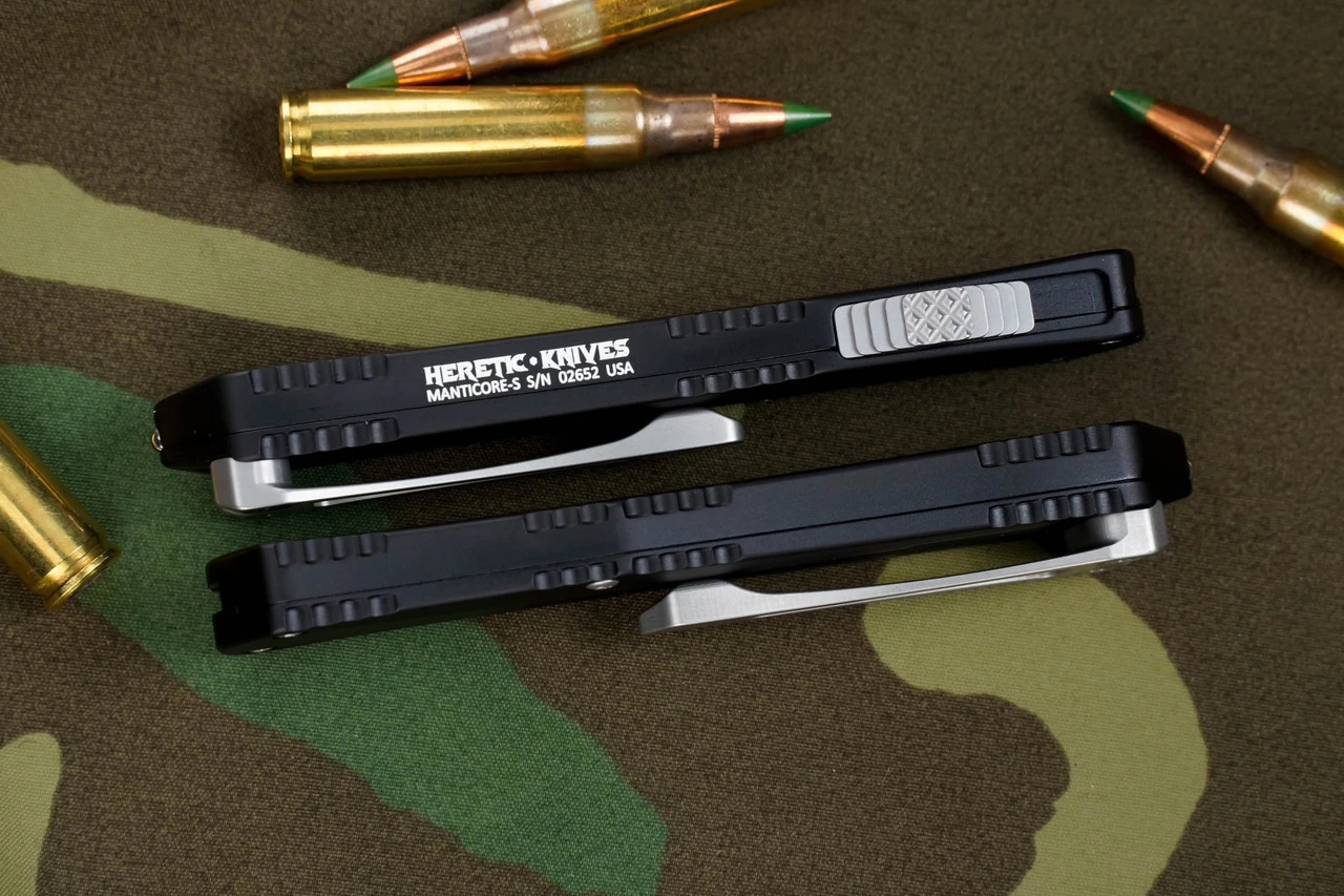 Heretic Knives Manticore S Black OTF 2.6" Magnacut Stonewash Dagger H024-2A 5 Heretic Knives Manticore S Black OTF 2.6" Magnacut Stonewash Dagger H024-2A - Image 3