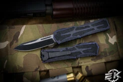 Heretic Knives "Colossus" OTF Breakthrough Purple Aluminum 3.5" Battleworn Drop Point H039-14A-BRKPU