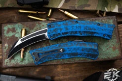 Heretic Knives "Roc" OTF Automatic Knife Blue 3" Stonewash H060-14A-BRKBLU