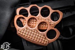 Microtech Marfione Custom Hand Tank Copper 4-Hole Paperweight (Copper) -Best Knifes Shop Hand Tank Cooper 2 38220.1681831821