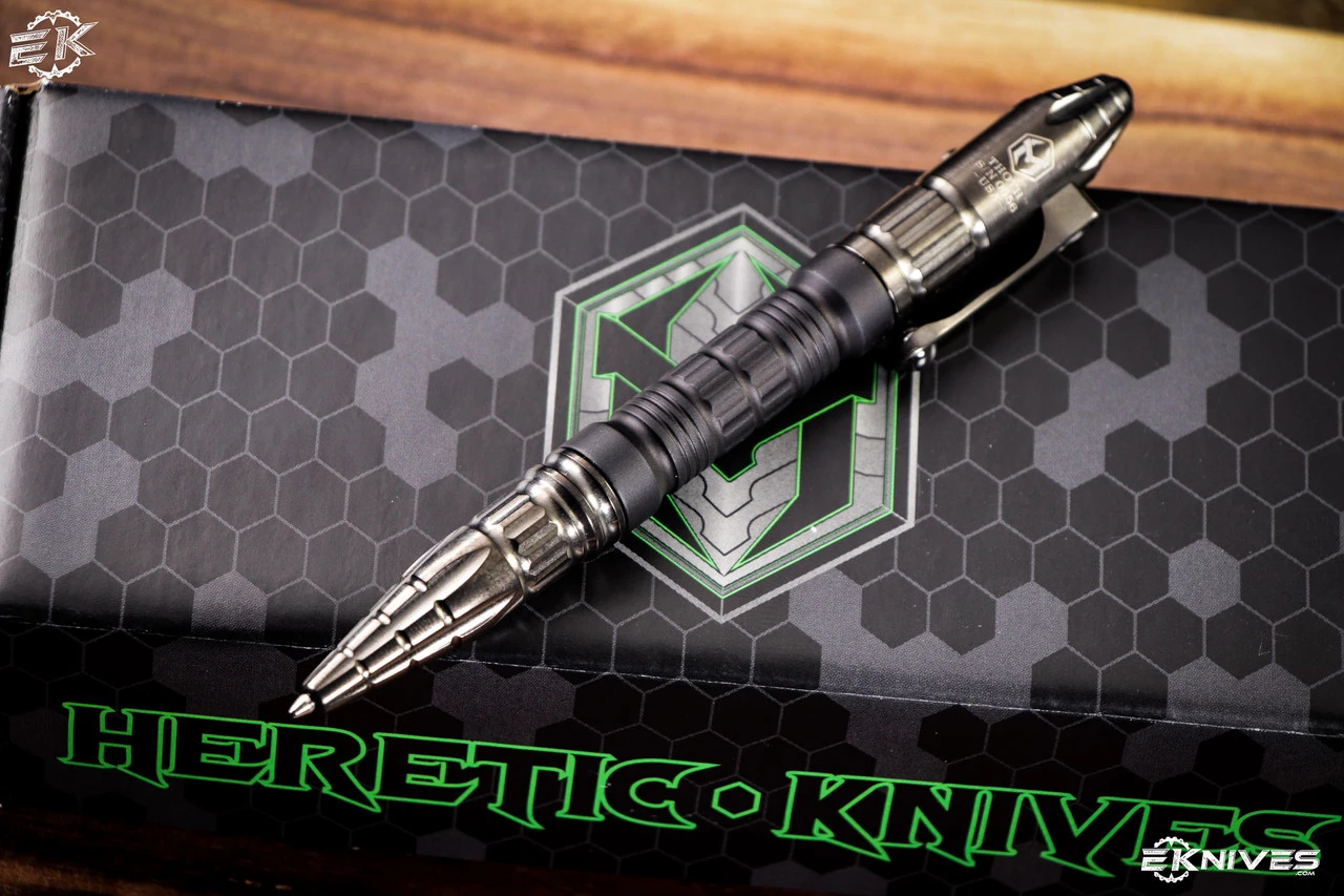 Heretic Knives "Thoth" DLC Titanium/Black Aluminum Tactical Modular Bolt Action Pen H038-DLC 4 Heretic Knives "Thoth" DLC Titanium/Black Aluminum Tactical Modular Bolt Action Pen H038-DLC - Image 2