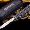 Maxace Obsidian-S Balisong Butterfly Knife Black G10 4.0" Bowie Satin MCOS-04 -Best Knifes Shop IMG 0508 28481.1651859308