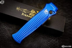 Piranha "Bodyguard" Automatic Knife Blue 3.3" Spear Point Black P6-BT -Best Knifes Shop IMG 1146 Edit 54006.1653322475