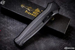 Piranha Rated R OTF Automatic Knife Black Tactical 3.5" Clip Point Black P19-BKT -Best Knifes Shop IMG 1172 Edit 84029.1653339505