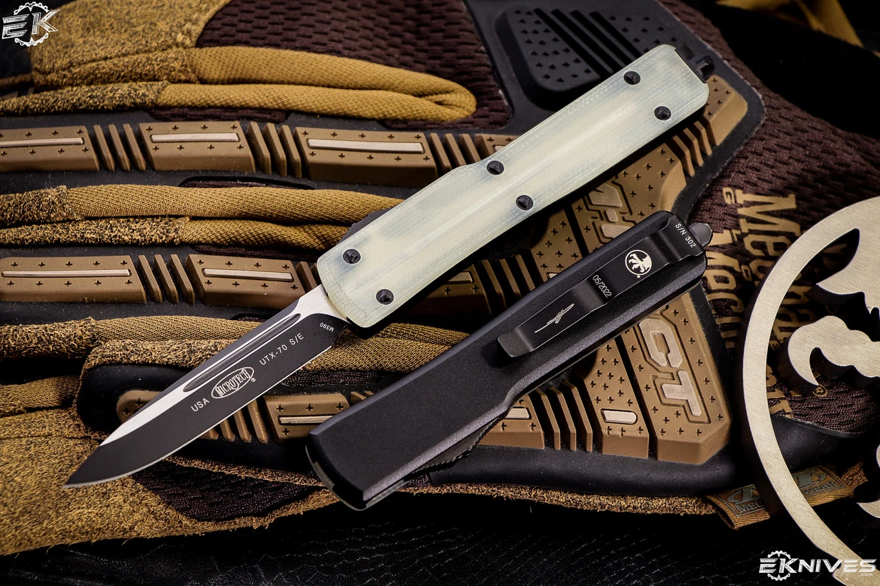 Microtech UTX-70 Jade Green G10 2.4" S/E Black 148-1GTJGS 3 Microtech UTX-70 Jade Green G10 2.4" S/E Black 148-1GTJGS