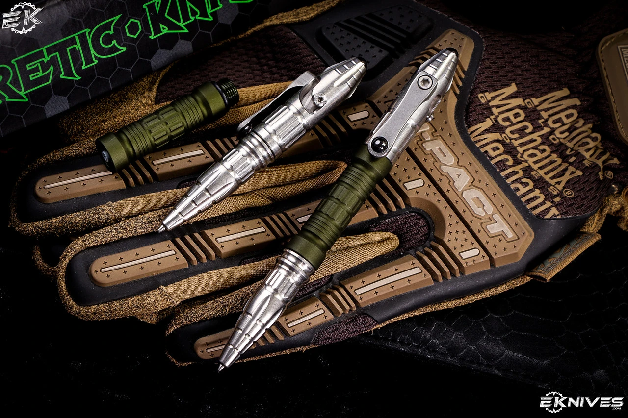 Heretic Knives "Thoth" Tactical Modular Bolt Action Pen Titanium/Green Aluminum 4 Heretic Knives "Thoth" Tactical Modular Bolt Action Pen Titanium/Green Aluminum - Image 2