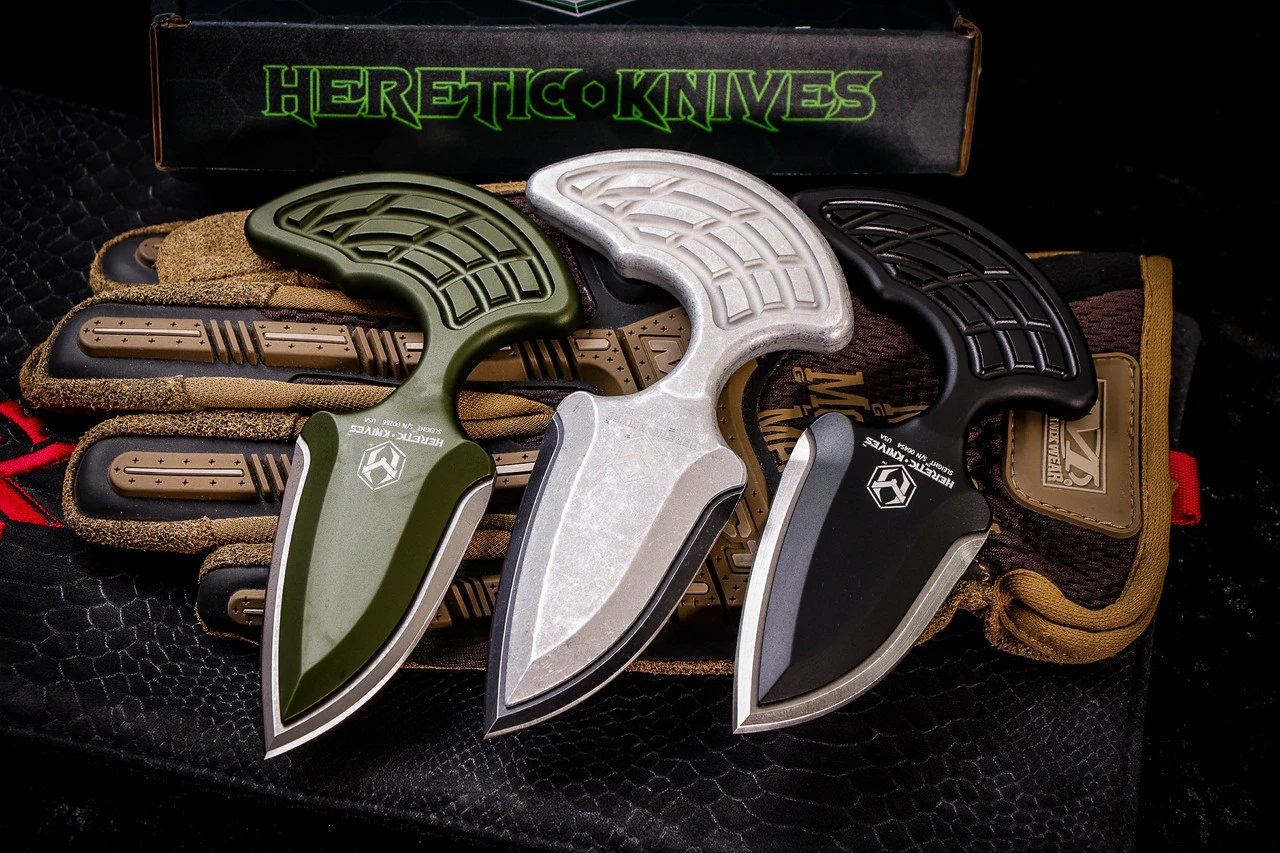 Heretic Knives Sleight OD Green Modular Push Dagger Knife DLC Tactical 2.63" Double-Edge H050-6A-GRN 4 Heretic Knives Sleight OD Green Modular Push Dagger Knife DLC Tactical 2.63" Double-Edge H050-6A-GRN - Image 2