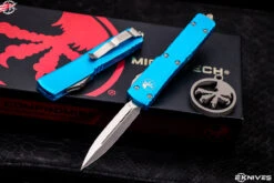 Microtech UTX-70 OTF Automatic Knife Turquoise 2.4" Dagger Satin 147-4TQ