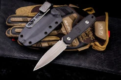 Blackside Customs P7 (Phase 7) Black G10 3.5" Dagger Grey Matter Finish