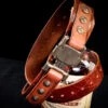 Marfione Custom "APIS" Belt (Womens) Distressed Brown Buffalo Leather W/ Titanium Bronzed Hardware -Best Knifes Shop IMG 3263 06821.1668283817