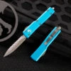 Microtech UTX-70 OTF Automatic Knife Turquoise 2.4" Dagger Stonewash Serrated 147-12TQ -Best Knifes Shop IMG 4349 42798.1660923481
