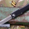 Microtech Hera OTF Automatic Knife 3" Drop Point Stonewash Serrated 703-11
