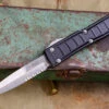 Microtech Ultratech II Stepside OTF Knife Black 3.4" Bayonet Satin Serrated 120II-5S (Preowned) -Best Knifes Shop IMG 7994 13703.1688654491