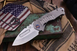 Medford Praetorian Genesis T Folding Knife Tumbled Titanium 3.3" Drop Point Tumbled