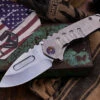 Medford Praetorian Genesis T Folding Knife Tumbled Titanium 3.3" 3V Drop Point Tumbled
