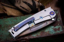 Medford Marauder-H Folding Knife Tumble/Flamed Titanium 3.75" Vulcan Tanto -Best Knifes Shop IMG 8158 08996.1690413954