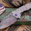 Medford Praetorian T Folding Knife Tumbled Titanium 3.75" Vulcan Drop Point