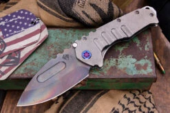 Medford Praetorian T Folding Knife Tumbled Titanium 3.75" Vulcan Drop Point