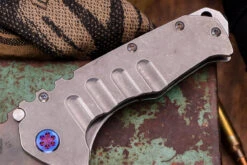 Medford Praetorian T Folding Knife Tumbled Titanium 3.75" Vulcan Drop Point -Best Knifes Shop IMG 8202 00968.1690332232