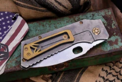 Medford TFF-1 Tactical Fighting Folder Knife "Great Wave" Titanium 4.0" Tumbled -Best Knifes Shop IMG 8213 46553.1690323169