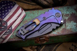 Medford Praetorian Genesis T Folding Knife Violet Flamed Titanium 3.3" Drop Point PVD -Best Knifes Shop IMG 8222 18633.1690409338
