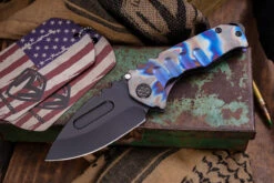 Medford Praetorian Genesis T Folding Knife Violet Flamed Titanium 3.3" Drop Point PVD