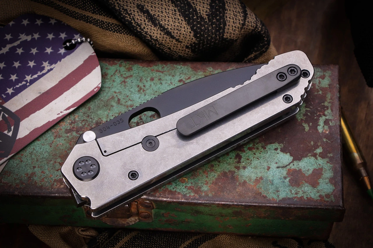 Medford 187 DP Folding Knife Titanium Deep-Cut "SteamPunk" 3.75" PVD Black 6 Medford 187 DP Folding Knife Titanium Deep-Cut "SteamPunk" 3.75" PVD Black - Image 4