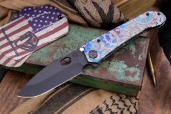 Medford 187 DP Folding Knife Titanium Deep-Cut "SteamPunk" 3.75" PVD Black