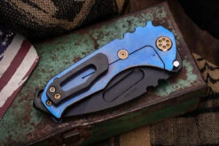 Medford Praetorian Genesis T Folding Knife Titanium Blue/Bronze Pinstripe 3.3" Drop Point PVD -Best Knifes Shop IMG 8277 81128.1690409888