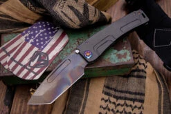 Medford Marauder-H Folding Knife PVD Titanium 3.75" Vulcan Tanto