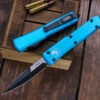 Microtech Ultratech OTF Automatic Knife Turquoise 3.4" Bayonet Black 120-1TQ -Best Knifes Shop IMG 8513 86191.1690507095