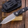 Microtech Socom Alpha Mini Fixed Blade Knife Black G10 3.75" Tanto Serrated Stonewash Apocalyptic 114M-12AP